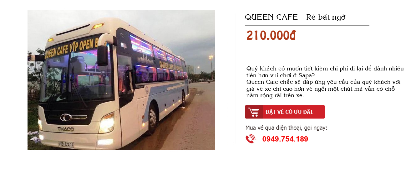 Giới thiệu xe Queen Cafe đi Sapa